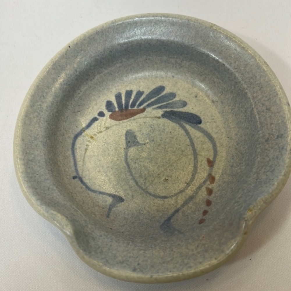 Pottery Vanity Trinket Tray or Spoon Rest